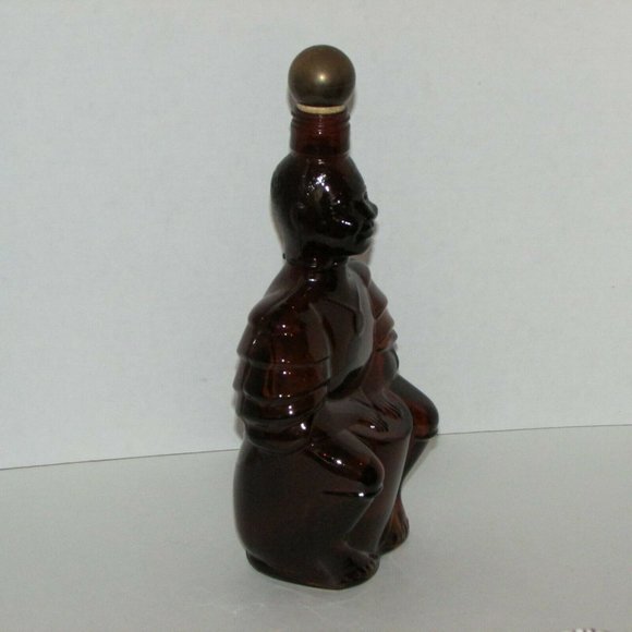 Vintage Brown Glass Liquor Bottle Limbo Drummer Home Bar Decor - Picture 7 of 11